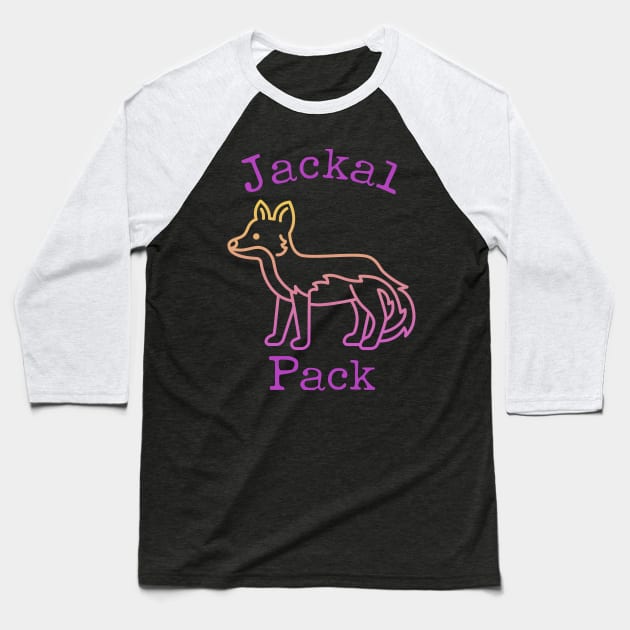 Jackal Pack Baseball T-Shirt by Slightly Unhinged